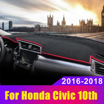 Automobilio prietaisų Skydelyje Išvengti Šviesos Padas Priemonė Platformos Dangtis Kilimėlis Kilimai ANti-UV LHD Honda Civic 10 2016 2017 2018 Priedai