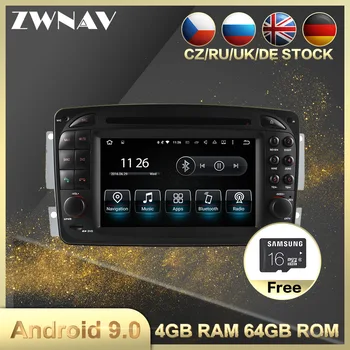 Android 9.0 Automobilio multimedijos grotuvo Mercedes Benz SL Klasė R230 SL500 2001-2007 Automobilių GPS Radijas stereo Garso Galvos vienetas nemokamai žemėlapyje
