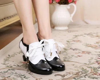 Japonijos saldus lolita batai kawaii girl arbatėlė princesė kawaii batai aukštos padėti nėrinių bowknot moterų batai loli cosplay cos