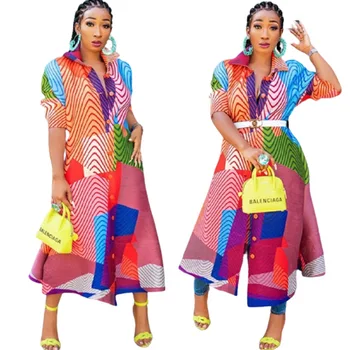 Afrikos Suknelės Moterims Dashiki Juostele Patchwok Maxi Afrikos Suknelė Skraiste Boubou Africaine Femme Heidi Bazin Marškinėliai Afrikos Drabužiai