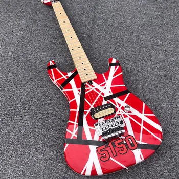 2020 naujas Kram 5150 elektrinė gitara eddie van halen Kram 5150 gitara nemokamas pristatymas 5150 raudona dryžuota gitara