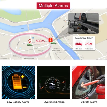 Nešiojamų Mini GPS Seklys Automobilių 2G Transporto Seklys GPS Locator 1500mAh Vandeniui Magnetas Balso Stebėti Nemokamai Web APP 