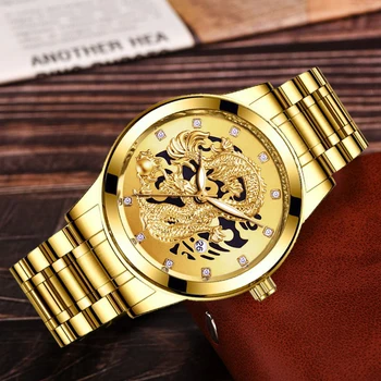 2020 vyriški Laikrodžiai Prabanga Top Brand Aukso laikrodis Nerūdijančio Plieno Didelis Vyrų Laikrodis Geltonas Kvarcas Sporto Laikrodžiai Vyras