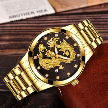 2020 vyriški Laikrodžiai Prabanga Top Brand Aukso laikrodis Nerūdijančio Plieno Didelis Vyrų Laikrodis Geltonas Kvarcas Sporto Laikrodžiai Vyras