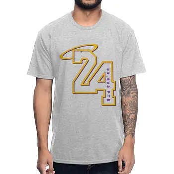 BTFCL Paprastas Dizainas Medvilnės Kobe Bryant RIP 24 Atspausdinta T Shirt Mens Trumpas Rankovės Marškinėliai Prekės ženklo Drabužių