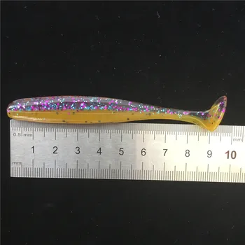 Noeby 24 vienetų 9cm 4.3 g silikoninis masalas minkštas jaukų T uodega swimbaits minkštas žvejybos jaukus dviejų spalvų nepastovi žmogus Karpių Žvejyba masalas