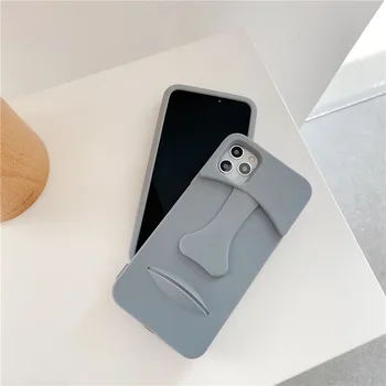 JAMULAR 3D Abstraktaus Meno Veidą, Telefono dėklas Skirtas iPhone 7 X 11 Pro XS MAX SE 2020 XR 8Plus atsparus smūgiams Silikoninis Pilnas draudimas Mielas Fundas