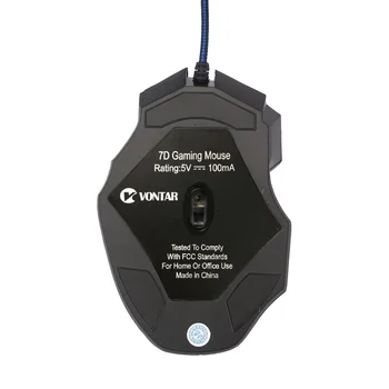 Profesinės VONTAR 5500 DPI Žaidimų Pelės 7 Mygtukai LED Optinė USB Laidinio Pelėms Pro Gamer Kompiuteris Geriau nei X7 pele