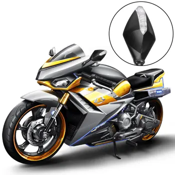 1 Pora Motociklo Universalus LED Posūkio Signalai, Motociklo galinio vaizdo Veidrodėliai Motoroleris Indikatorius Motociklo Veidrodėlis