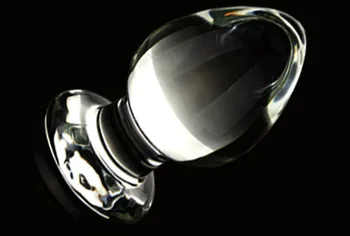 Skersmuo 6cm Išskirtinį sklandžiai stiklo butt plug didelis analinis kaištis stiklo suaugusiųjų sekso žaislai, produktai vyrams makšties kamuoliukų analinis dildo siurblys