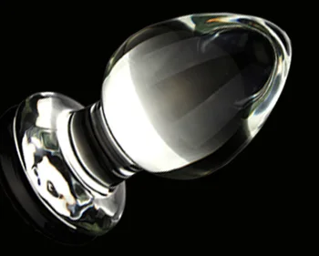 Skersmuo 6cm Išskirtinį sklandžiai stiklo butt plug didelis analinis kaištis stiklo suaugusiųjų sekso žaislai, produktai vyrams makšties kamuoliukų analinis dildo siurblys