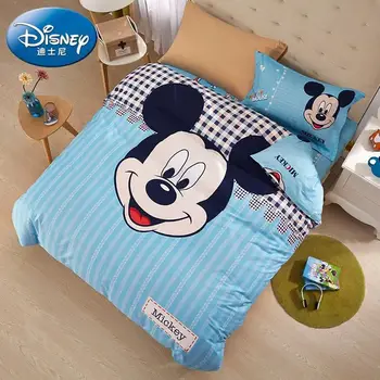 Mickey minnie mouse patalynės komplektas Egipto medvilnės patalynė vaikams namų tekstilės twin visą karalienė king size antklodžių užvalkalus lapas