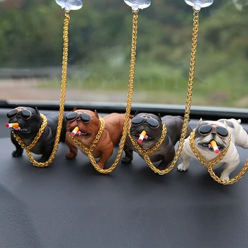 Naujausias Kūrybos Buldogas Automobilių Ornamentu Mados Modeliavimo Bull Šuo Lėlės Auto Interjero Aksesuarai, Dekoravimo, Dovanų