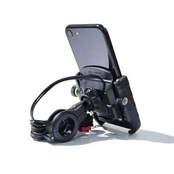 Atsparus vandeniui Motociklą 360 Laipsnių Motociklo Rankenos Veidrodis Mobilųjį Telefoną Mount Turėtojas su QC 3.0 USB Įkroviklis iPhone Samsung