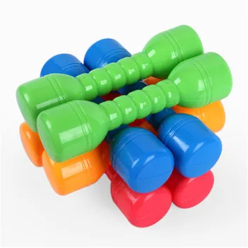 1 Pora=2 Gabalus Vaikų plastikiniai dumbell sporto žaidimas šokių, fitneso įrankis, patalpų mokymo 4 spalvos