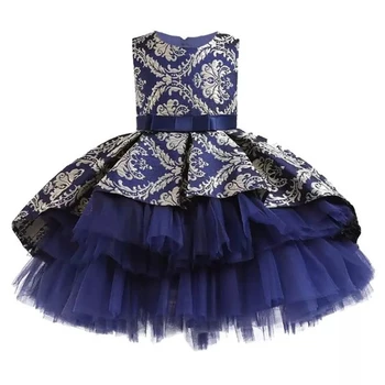 2020, Naujas Vaikas, Princesė Suknelė Gėlių Mergaičių Birthday Party Dress Vaikų Lankas Blizgučiais Siuvinėjimas, Drabužių Elegantiškas Vestuvių Suknelė 10Y