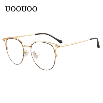 Retro metalo rėmas vyrai moterys ir mėlynos šviesos filtras žaidimų akinius trumparegystė akiniai aplink optiniai akiniai kompiuterio akinius moterims