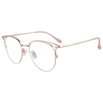 Retro metalo rėmas vyrai moterys ir mėlynos šviesos filtras žaidimų akinius trumparegystė akiniai aplink optiniai akiniai kompiuterio akinius moterims