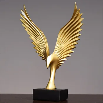 Šiaurės Abstrakčiai Eagle Sparnas Skulptūros Modelį Kūrybos Dervos Artware Šiuolaikinių Amatų Ornamentu Dekoro Ir Namų Dekoro Priedai