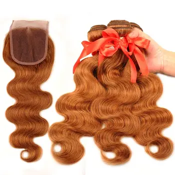 Remyblue Imbieras Šviesūs, Kūno Banga Žmogaus Plaukų Ryšulius Su Uždarymo Brazilijos Apelsinų Plaukų Pynimas Ryšulius Su Uždarymo Remy Plaukų