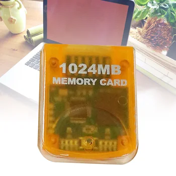 Atminties Kortelė(1024mb) Skirtos Nintendo Wii Žaidimas Kubas, Gamecube Atminties Kortele Geltona