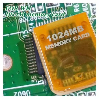 Atminties Kortelė(1024mb) Skirtos Nintendo Wii Žaidimas Kubas, Gamecube Atminties Kortele Geltona