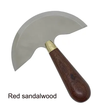 Profesinės pusė raundo ašmenys, odinis amatų peilis medienos rankena pjovimo skiving pjovimo Įrankis