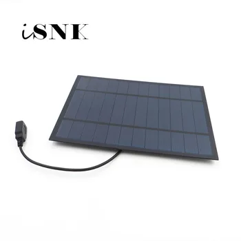 Saulės baterijų Įkroviklio 6 V 2W 3W 3.5 W 4.5 M 6W Polikristaliniai Saulės Elementų DIY Saulės Bateriją įkrauti mobilųjį telefoną 5V USB kabelis 30cm