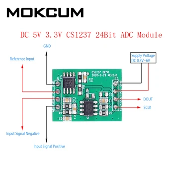 DC 5V 3.3 V CS1237 24 bitų ADC Modulis AD Konverteris Analoginio į Skaitmeninį Signalą Konvertuoti Modulis