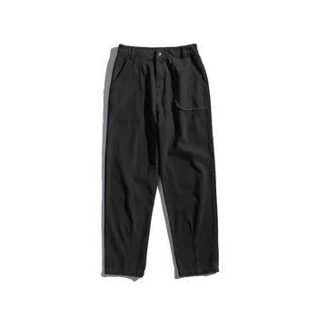 Pavasario Atsitiktinis Kelnės, vyriškos Mados vientisos Spalvos Prarasti Tiesios Kelnės Vyrams Streetwear Laukinių Hip-Hop Mens Kelnės Poilsiu M-2XL