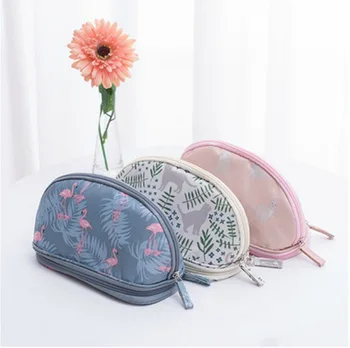 Mados nešiojamų dvigubai flamingo kosmetikos krepšys lady kosmetikos krepšys kelionės didelės talpos kosmetikos rinkinį funkcijų paketas