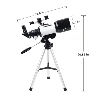 Profesinės 70mm Refraktoriumi Astronominis Teleskopas Su Trikoju Mažo Naktinio Matymo Mėnulis Žiūri Galingas Monokuliariniai Vaikams Dovanos
