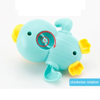 1PCS Animacinių filmų Gyvūnų Vonios Žaislai Vėžlio Antis Classic Baby Vandens Žaislas Kūdikiams Plaukti Žaizdos-Iki Clockwork Vaikai Paplūdimio Žaislai Vaikams