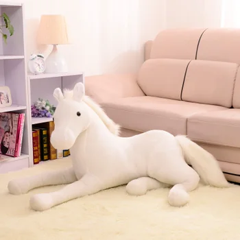 70*40cm 4 Spalvų Imitavimo Modelį Gyvūnų Rudas Baltas Arklys Įdaryti Pliušinis Žaislas Geros Kokybės Pateikti Dovana Lėlė Arklių Žaislas Arklių Lėlės