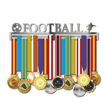 DDJOPH Futbolo medalis pakaba Medalis ekranas stovo laikiklį Futbolo medalis stovo Sporto medalis pakaba