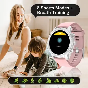 SHIRAJO 1.3 colių Smart Watch Vyrų jutiklinių Fitness Tracker Kraujo Spaudimas Smart Laikrodis Moterims GTS Smartwatch už Xiaomi