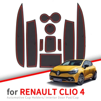 Anti-Slydimo Vartų Angą Taurės Kilimėlis Renault Clio 4 Durų Groove Non-slip Pad automobilio Interjeras-optikos reikmenys Miestelyje