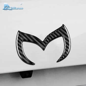 GREIČIO Dėl Mazda 3 Ir Mazda 6 CX-5 CX-3 Axela Atenza Priedai Anglies Pluošto Automobilio Emblema Logotipas Uodega Automobilių Lipdukas Lipdukai Automobilio Stiliaus