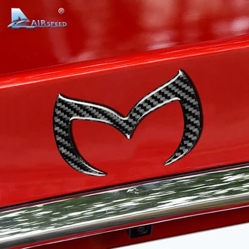 GREIČIO Dėl Mazda 3 Ir Mazda 6 CX-5 CX-3 Axela Atenza Priedai Anglies Pluošto Automobilio Emblema Logotipas Uodega Automobilių Lipdukas Lipdukai Automobilio Stiliaus