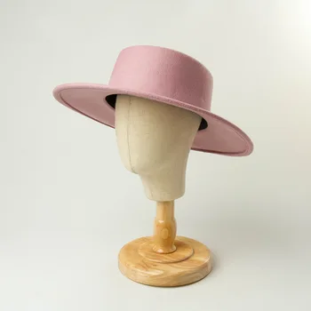 Vilnonių moterų plokščių skrybėlių pirkinių kelionė stilius jaučiamas butas skrybėlę