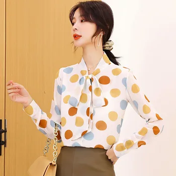 2020 m. moteris senovinių lapų spausdinimo atsitiktinis slim verslo palaidinė marškinėliai moterims ilgomis rankovėmis office dėvėti blusas prašmatnus vasaros viršūnes