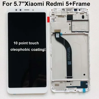 5.7 Už Xiaomi Redmi 5 LCD ekranas+ lietimui skaitmeninis keitiklis su rėmu xiaomi redmi5 Originalus LCD pasaulinė versija