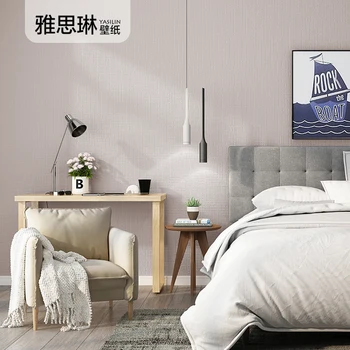 Geros kokybės šiaurės šalių kieta spalva pilka balti tapetai gyvenimo kambario, miegamasis lino japonų stiliaus šviesiai pilkos spalvos apmušalai paprastas, modernus
