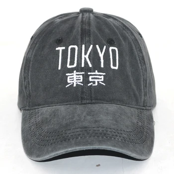 Nauja Japonų stiliaus tėtis skrybėlę medvilnės plauti siuvinėjimo TOKIJO mados beisbolo kepuraitę vyrų, moterų sporto snapback skrybėlės naujas