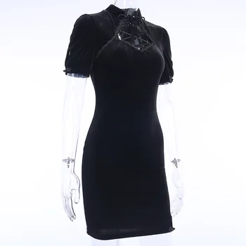 Gotikos Nėrinių Suknelė Moterų Apynasrio Seksualus Suspender Laidotuvių Nėrinių Suknelė