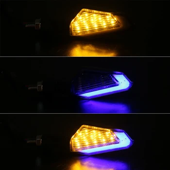 2vnt/komplektas DC 12V Moto Aksesuarai Universalus Motociklas Indikatorių Motociklo LED Posūkio Signalo Žibintai Priekiniai Galiniai posūkio Žibintas