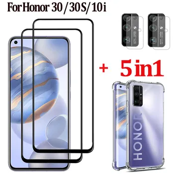 5in1/garbė 30 stiklas garbė 30 s grūdintas stiklas Huawei honor 10i 20 10 lite screen protector, plėvelės +aiškiai huawei honor 30S