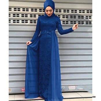 WEPBEL Garbingą ilgomis Rankovėmis Slim Fit Abaja Dubajaus Moterų Šifono Musulmonų Suknelė Elegantiškas Nėriniai, kurių Akies Islamo Drabužiai Plius Dydis