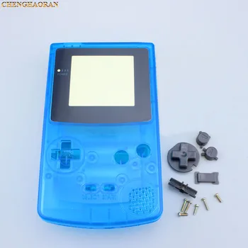 ChengHaoRan 1set Aišku, Mėlynas, Pilnas Korpusas su Lukštais atveju padengti GBC Gameboy Color su Laidžios Gumos Atsuktuvai