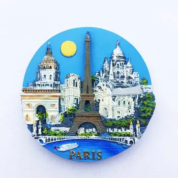 Paryžiuje (Prancūzija), Eifelio Bokštas, Arc de Triomphe, Notre Dame, Architektūros Svetainė Turizmo Suvenyrai, Šaldytuvas Magnetai